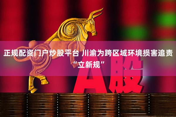 正规配资门户炒股平台 川渝为跨区域环境损害追责“立新规”